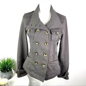 Sugarfly Jacket womens size medium double breasted grey